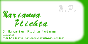 marianna plichta business card